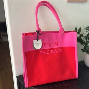NWT Kate Spade ♠️ 🎯Collab Vibrant Pink and Red Tote